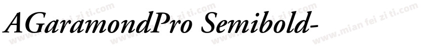 AGaramondPro Semibold字体转换